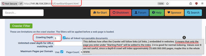 crawl depth