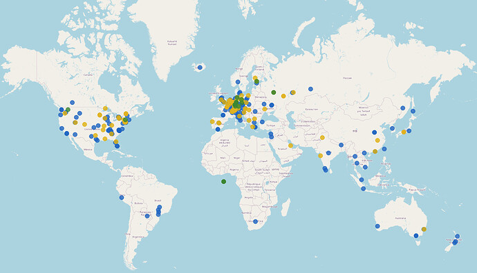 YaCy Peer Map